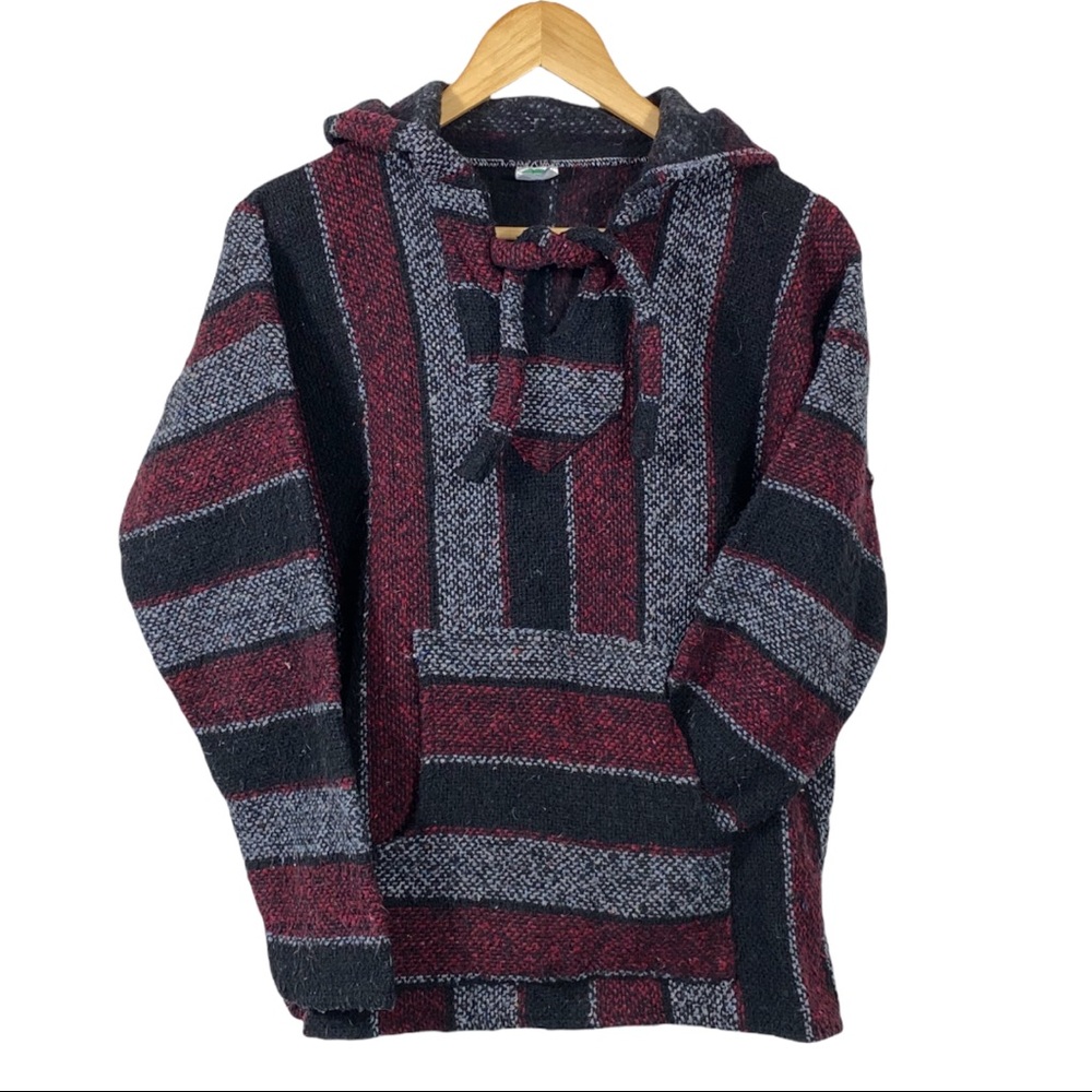 Striped Baja Hoodie Mexican Hoodie drugrug no wool